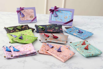 Luxury Korean Silk Pouch – Artisan - Made, Gift - Ready - KremberryStudio