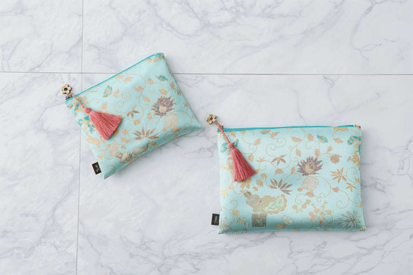 Luxury Korean Silk Pouch – Artisan - Made, Gift - Ready - KremberryStudio