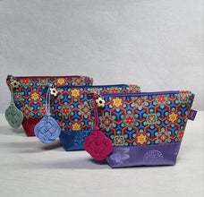 Traditional Korean Hanbok Pouch – Handmade Dancheong - Inspired Linen Bag - KremberryStudio